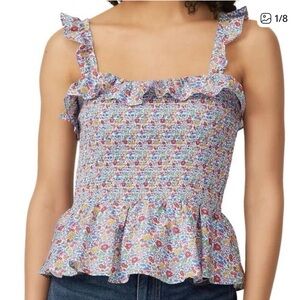 J. Crew X Liberty Floral Peplum Tank